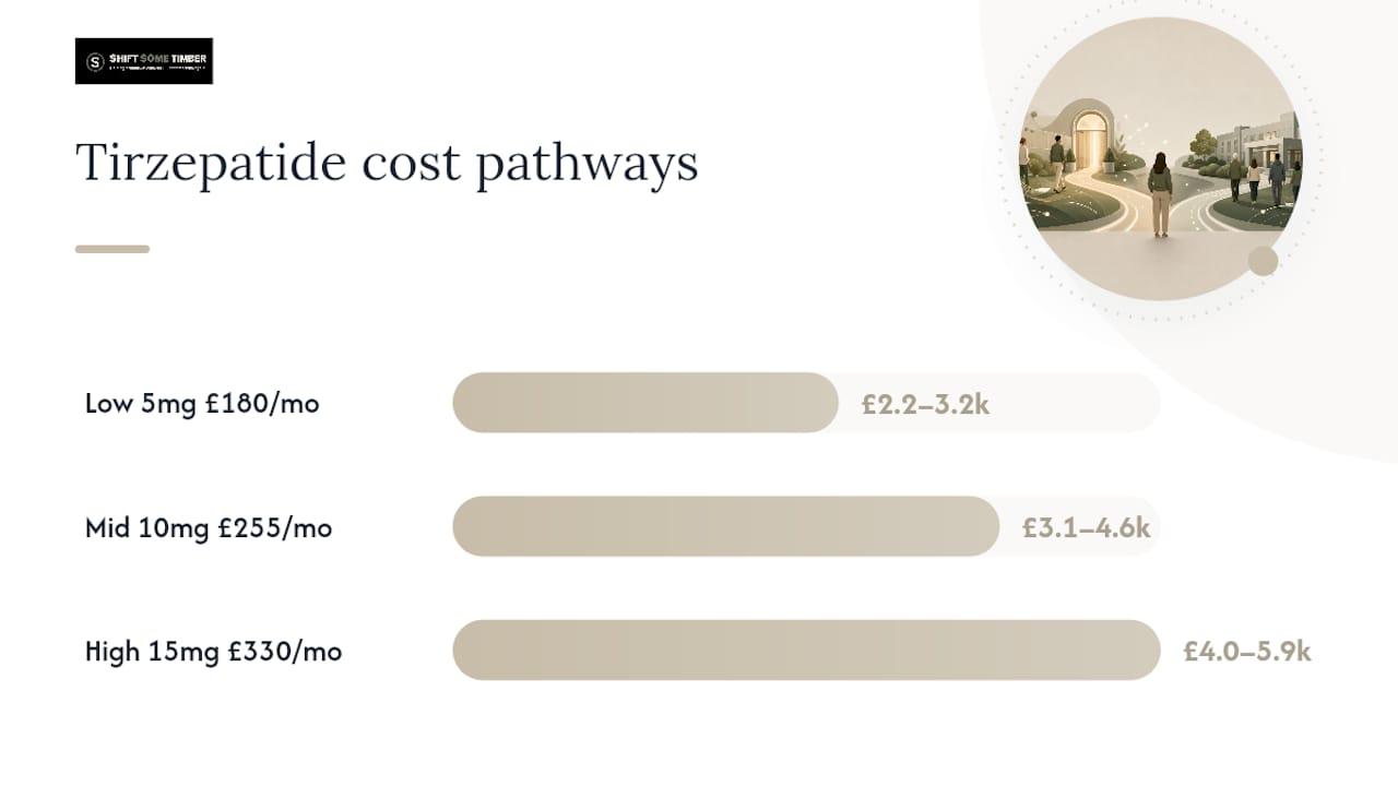 Mounjaro cost pathways by maintenance dose