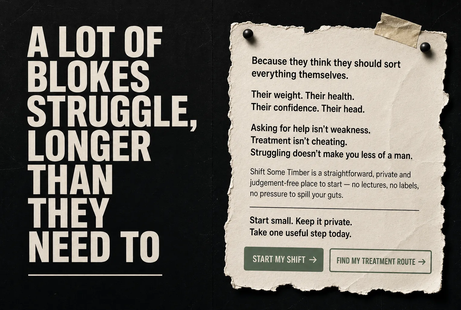 Men's health stigma and asking for support